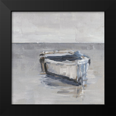 Boat on the Horizon III Black Modern Wood Framed Art Print by Harper, Ethan