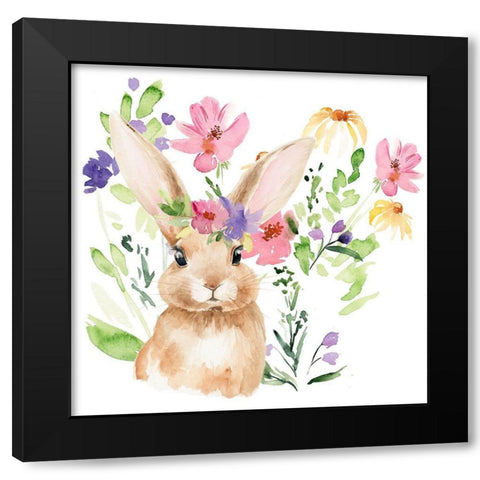 Watercolor Spring Garden II Black Modern Wood Framed Art Print by Parker, Jennifer Paxton