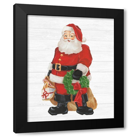 Nostalgic Santa I Black Modern Wood Framed Art Print by Harper, Ethan