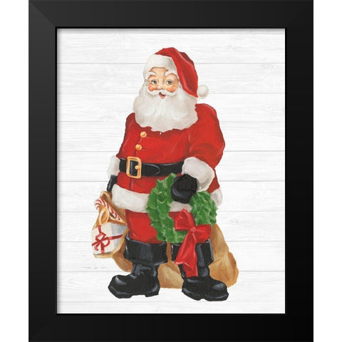 Nostalgic Santa I Black Modern Wood Framed Art Print by Harper, Ethan