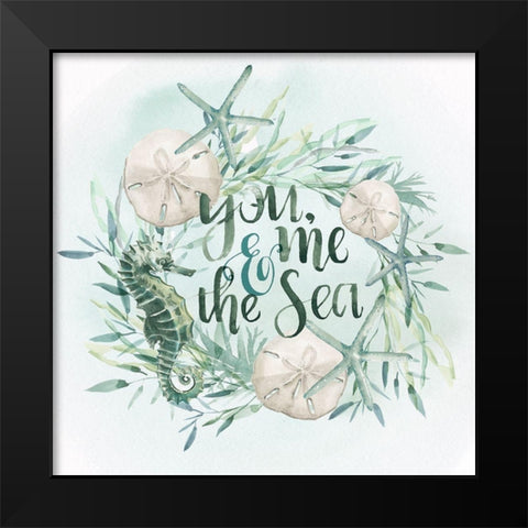Drawn to the Sea I Black Modern Wood Framed Art Print by Parker, Jennifer Paxton