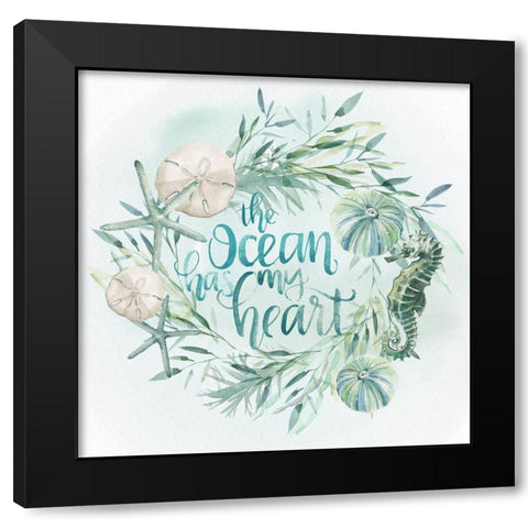 Drawn to the Sea II Black Modern Wood Framed Art Print by Parker, Jennifer Paxton