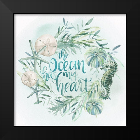 Drawn to the Sea II Black Modern Wood Framed Art Print by Parker, Jennifer Paxton