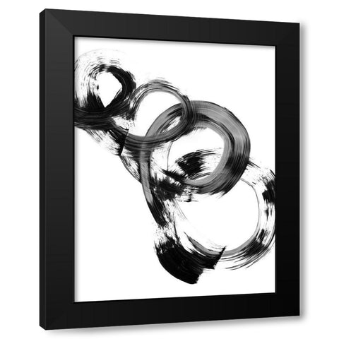 Dynamic Spiral I Black Modern Wood Framed Art Print by Harper, Ethan