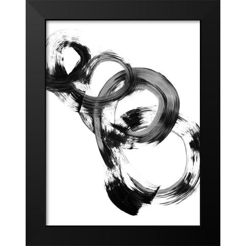 Dynamic Spiral I Black Modern Wood Framed Art Print by Harper, Ethan