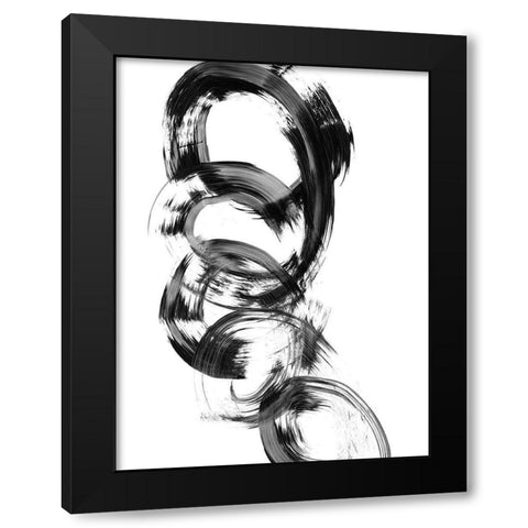 Dynamic Spiral II Black Modern Wood Framed Art Print by Harper, Ethan