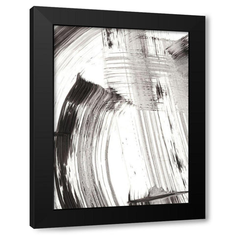 Transmit V Black Modern Wood Framed Art Print by Harper, Ethan