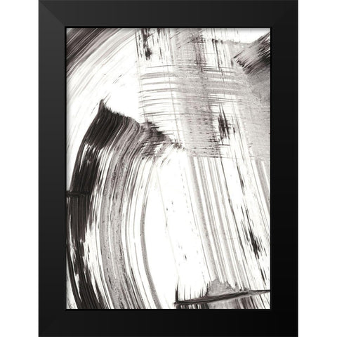 Transmit V Black Modern Wood Framed Art Print by Harper, Ethan