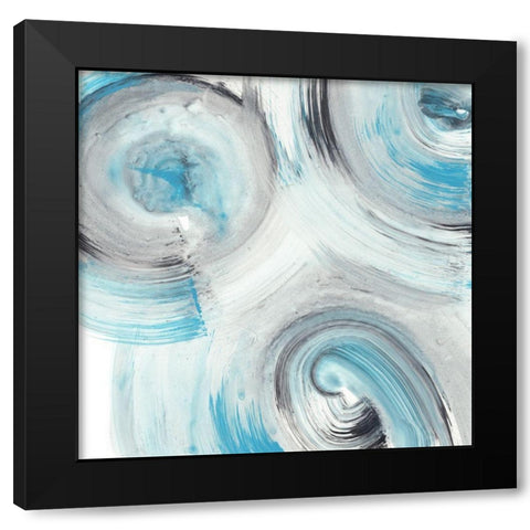 Ripple Effect V Black Modern Wood Framed Art Print by Harper, Ethan