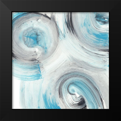 Ripple Effect V Black Modern Wood Framed Art Print by Harper, Ethan