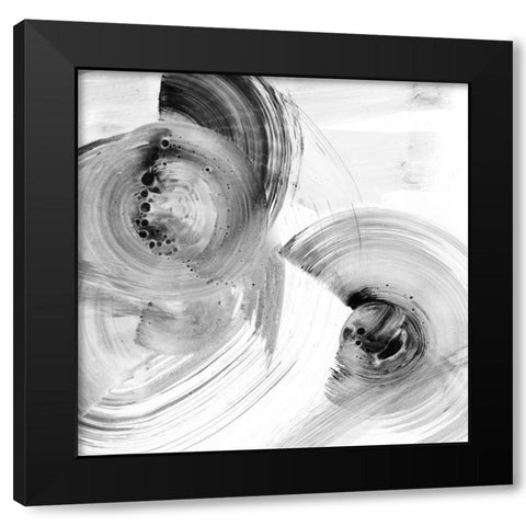 Reverse Ripple Effect II Black Modern Wood Framed Art Print by Harper, Ethan