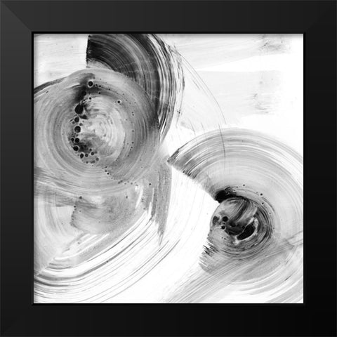 Reverse Ripple Effect II Black Modern Wood Framed Art Print by Harper, Ethan