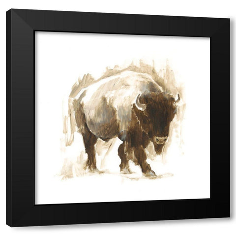 Rustic Bison I Black Modern Wood Framed Art Print by Harper, Ethan