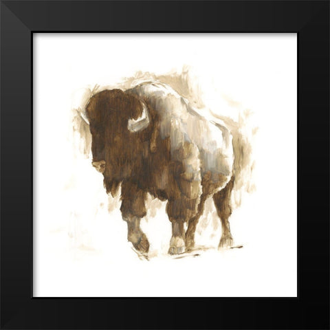 Rustic Bison II Black Modern Wood Framed Art Print by Harper, Ethan