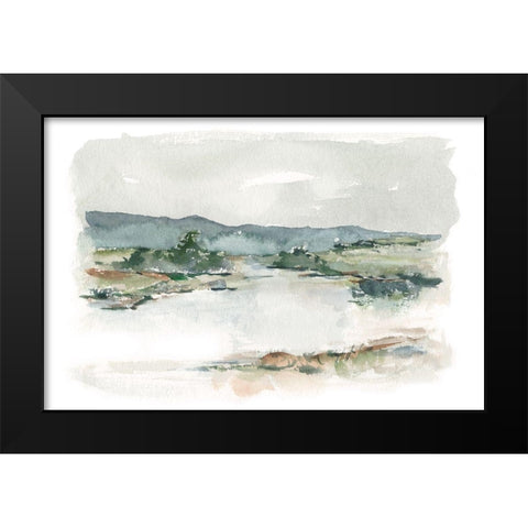 Overcast Lake Study I Black Modern Wood Framed Art Print by Harper, Ethan