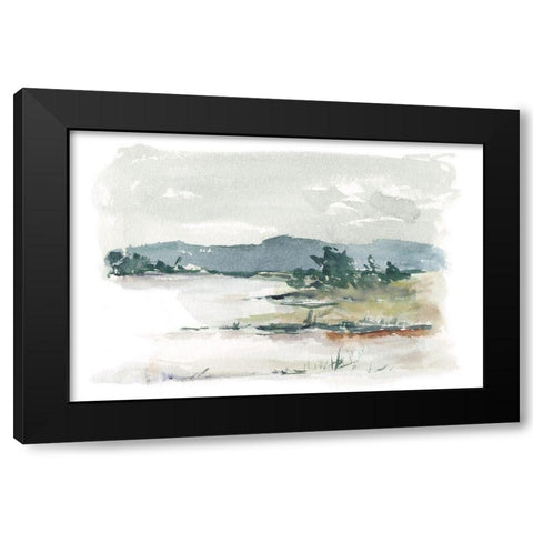 Overcast Lake Study II Black Modern Wood Framed Art Print by Harper, Ethan