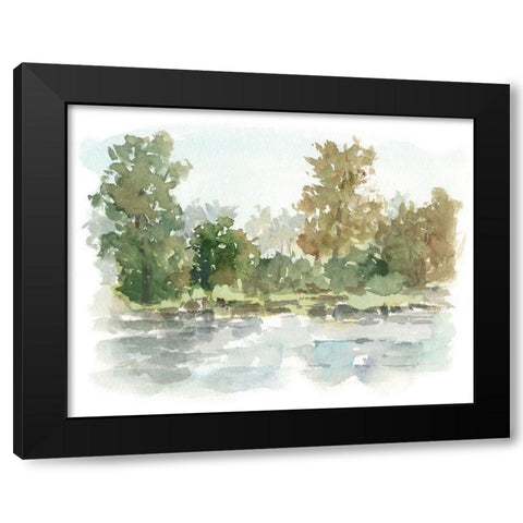 Wooded Stream I Black Modern Wood Framed Art Print by Harper, Ethan