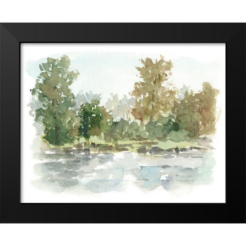 Wooded Stream I Black Modern Wood Framed Art Print by Harper, Ethan