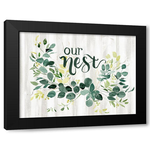 Welcome Wreath IV Black Modern Wood Framed Art Print by Parker, Jennifer Paxton