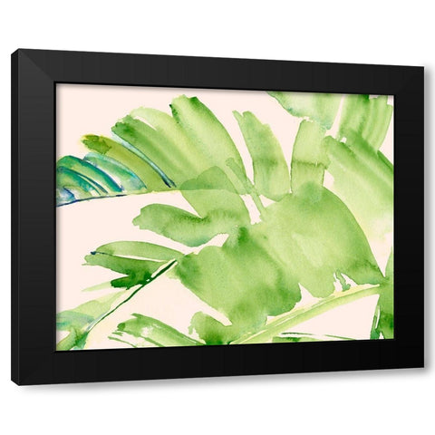 Peachy Palms II Black Modern Wood Framed Art Print by Parker, Jennifer Paxton