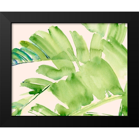 Peachy Palms II Black Modern Wood Framed Art Print by Parker, Jennifer Paxton