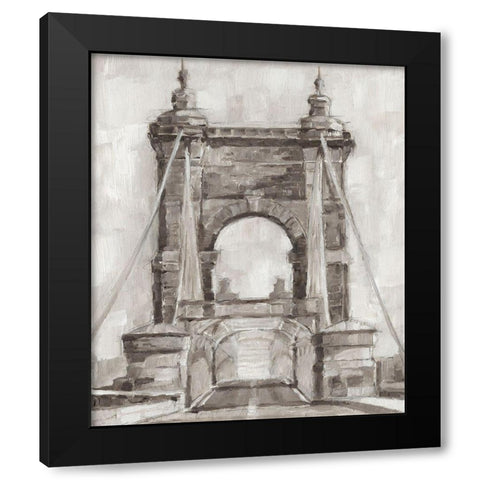Bridge Crossing II Black Modern Wood Framed Art Print by Harper, Ethan