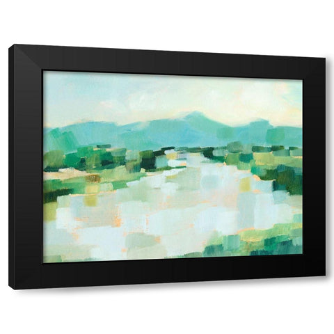 Emerald Island II Black Modern Wood Framed Art Print by Harper, Ethan