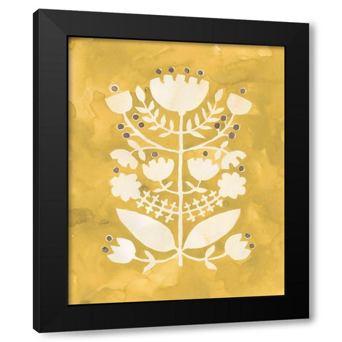 Buttercup I Black Modern Wood Framed Art Print with Double Matting by Zarris, Chariklia