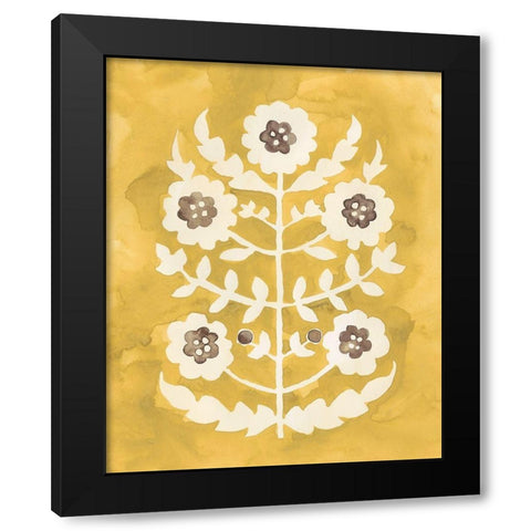 Buttercup II Black Modern Wood Framed Art Print with Double Matting by Zarris, Chariklia