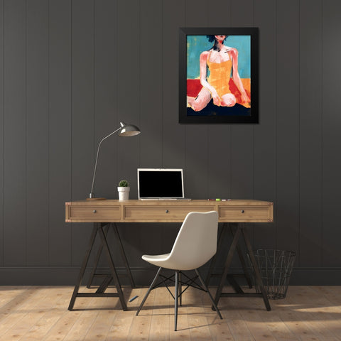Vintage Swim I Black Modern Wood Framed Art Print by Parker, Jennifer Paxton