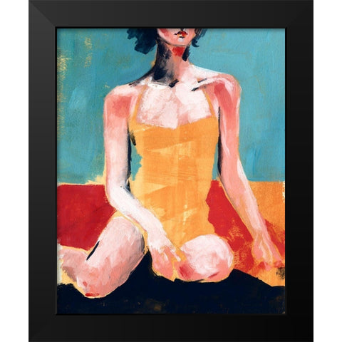Vintage Swim I Black Modern Wood Framed Art Print by Parker, Jennifer Paxton