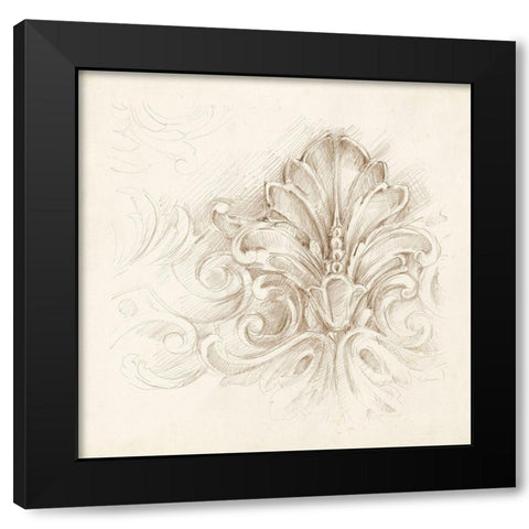 Architectural Accent III Black Modern Wood Framed Art Print with Double Matting by Harper, Ethan