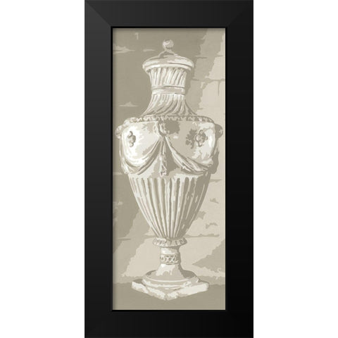 Graphic Urn I Black Modern Wood Framed Art Print by Harper, Ethan