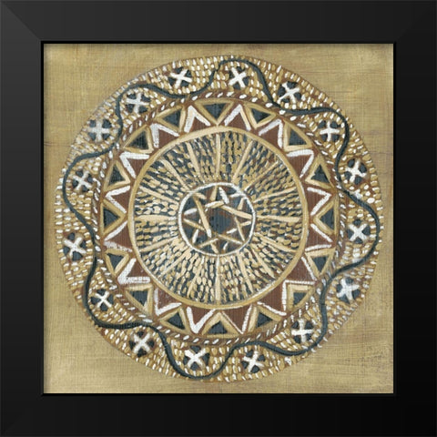 Woven Round I Black Modern Wood Framed Art Print by Zarris, Chariklia
