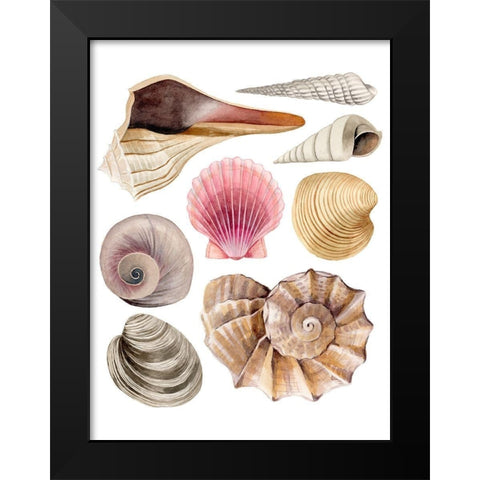 Sea Souvenirs I Black Modern Wood Framed Art Print by Popp, Grace