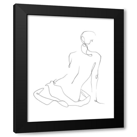 Gestural Contour I Black Modern Wood Framed Art Print by Harper, Ethan