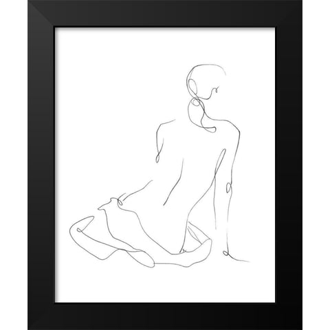Gestural Contour I Black Modern Wood Framed Art Print by Harper, Ethan