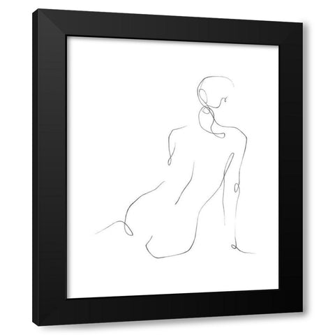 Gestural Contour III Black Modern Wood Framed Art Print by Harper, Ethan