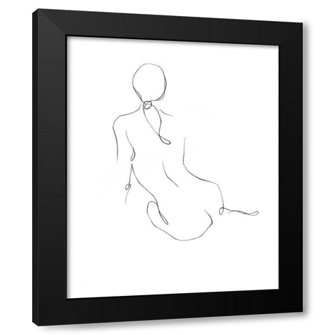 Gestural Contour IV Black Modern Wood Framed Art Print by Harper, Ethan