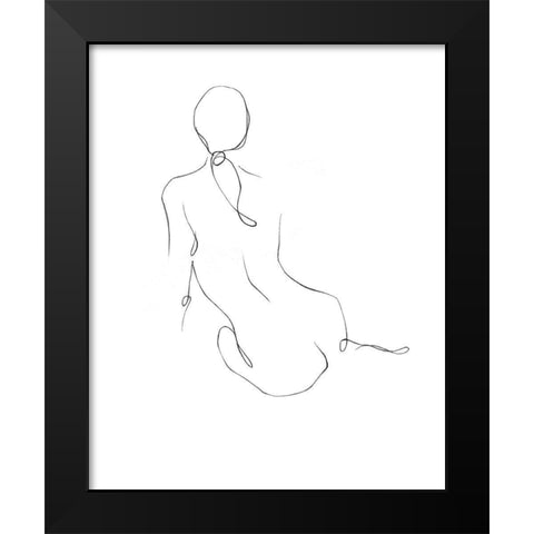 Gestural Contour IV Black Modern Wood Framed Art Print by Harper, Ethan
