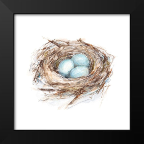 Bird Life I Black Modern Wood Framed Art Print by Harper, Ethan
