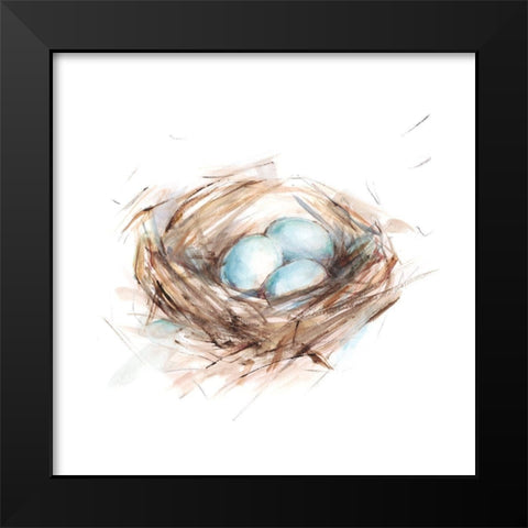 Bird Life III Black Modern Wood Framed Art Print by Harper, Ethan