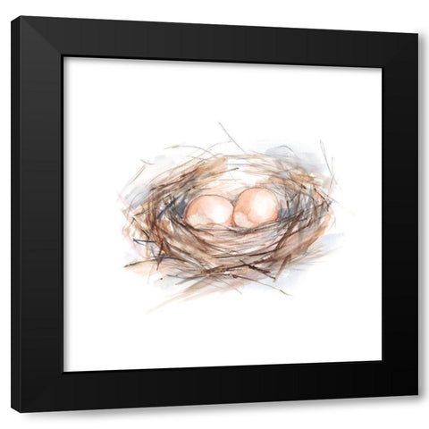 Bird Life IV Black Modern Wood Framed Art Print by Harper, Ethan