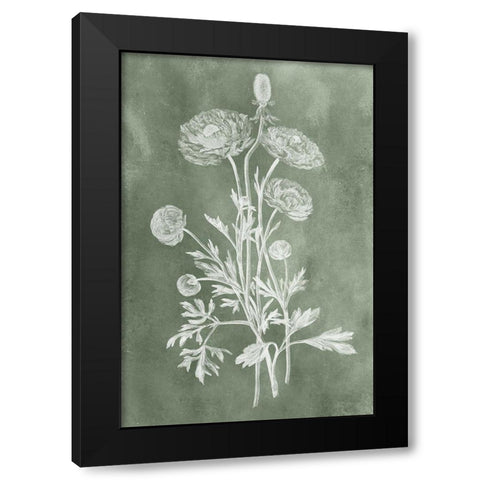 Sage Impressions I Black Modern Wood Framed Art Print with Double Matting by Vision Studio
