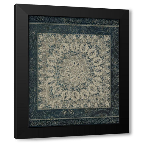 Market Batik I Black Modern Wood Framed Art Print by Zarris, Chariklia