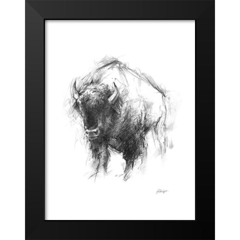 Western Animal Sketch I Black Modern Wood Framed Art Print by Harper, Ethan