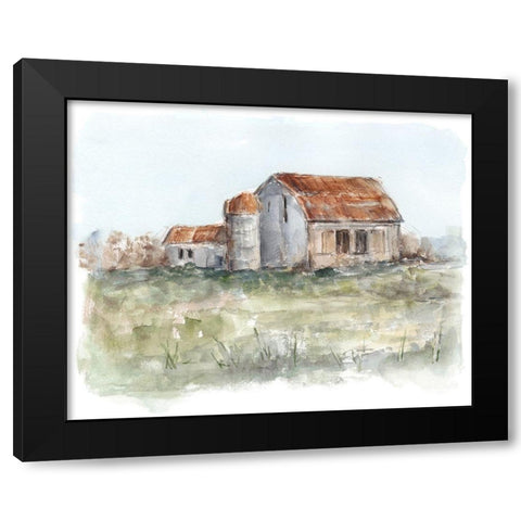 Tin Roof Barn I Black Modern Wood Framed Art Print by Harper, Ethan