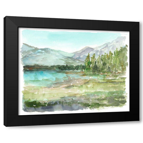 Plein Air Reservoir I Black Modern Wood Framed Art Print by Harper, Ethan