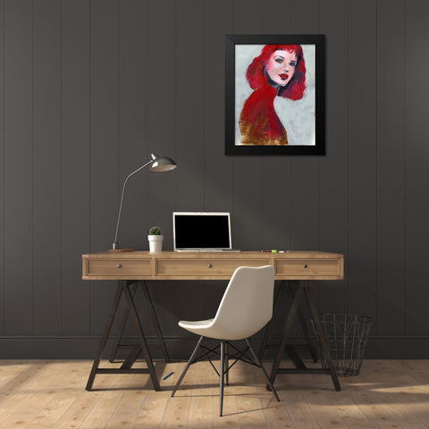 Fem Portrait I Black Modern Wood Framed Art Print by Parker, Jennifer Paxton