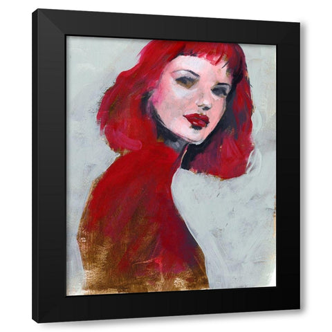 Fem Portrait I Black Modern Wood Framed Art Print by Parker, Jennifer Paxton
